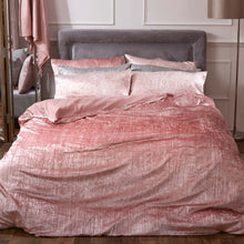 Load image into Gallery viewer, Sienna Valencia Crushed Velvet Duvet Set - Blush
