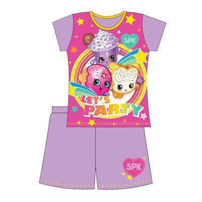 Girls Cartoon Character Shopkins Short Pyjama Set