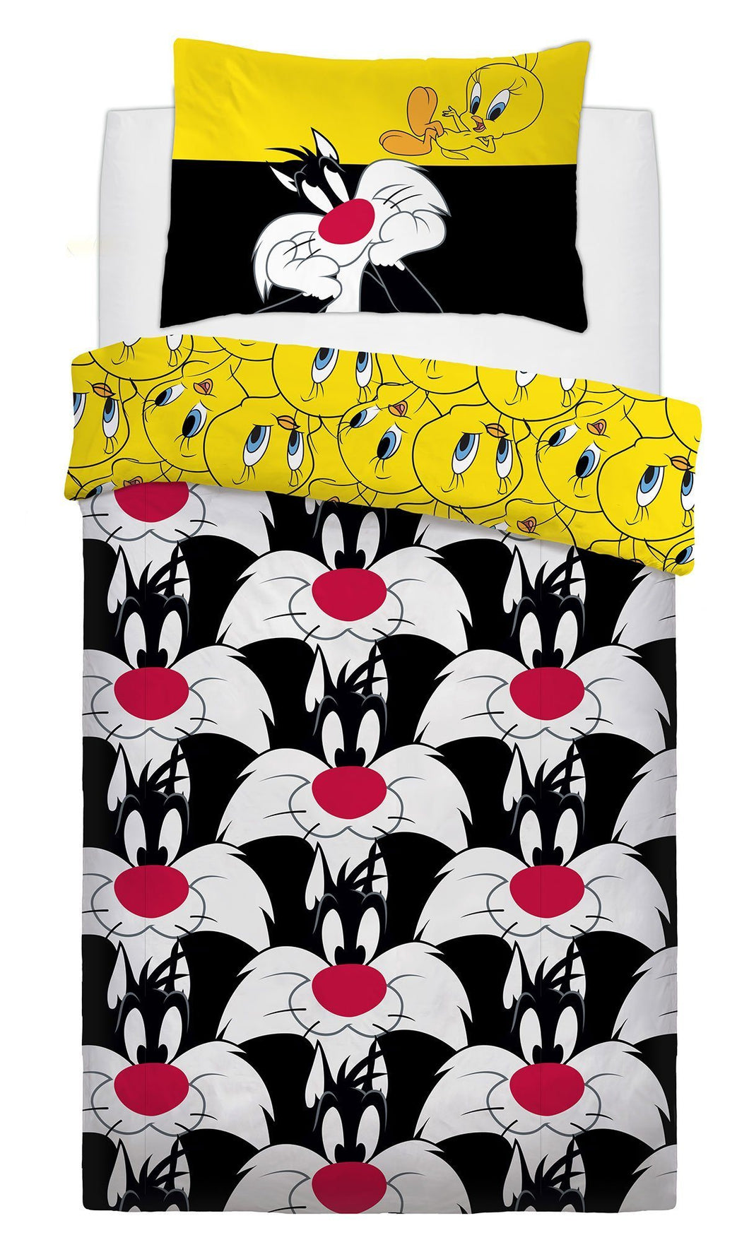 Looney Tunes Sylvester & Tweety Single Rotary Duvet Cover Set