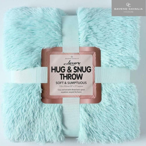 Luxury Hug & Snug Sumptuous Fluffy Fleece Double Bed Blanket Throw