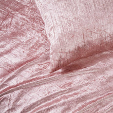 Load image into Gallery viewer, Sienna Valencia Crushed Velvet Duvet Set - Blush
