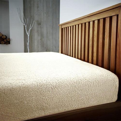 Super Soft Teddy Feel Cream Fitted Bed Sheets