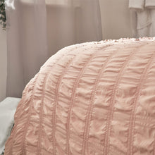 Load image into Gallery viewer, Sienna Square Seersucker Duvet Set - Blush
