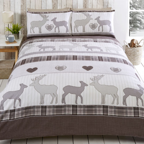 Brushed Cotton Duvet Set St Andrews Natural