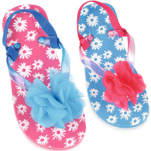 Girls Ditsy Floral Print Flip Flops