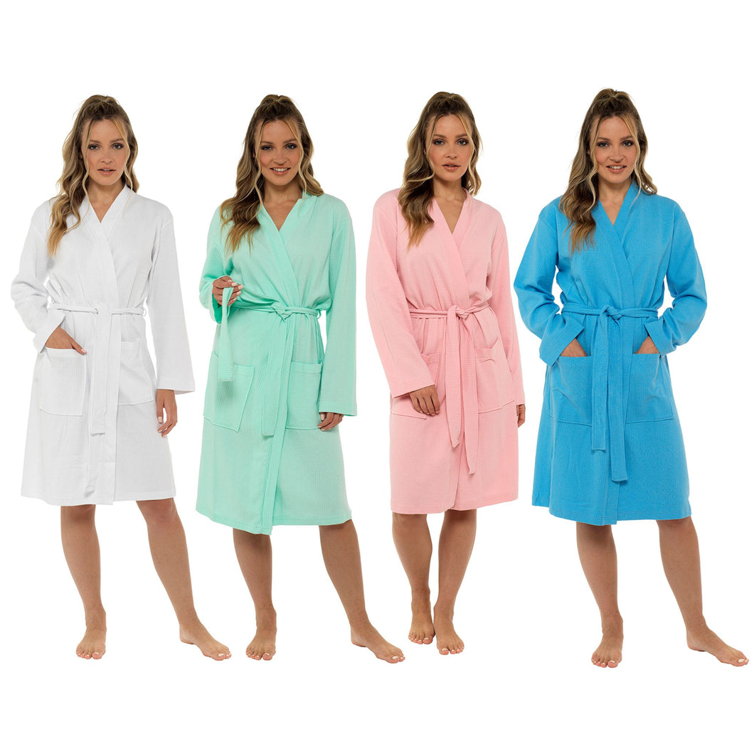 Ladies Waffle Dressing Gown Robe