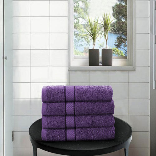 4 Pack Dickens Purple Hand Towels