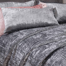 Load image into Gallery viewer, Sienna Valencia Crushed Velvet Duvet Set - Silver
