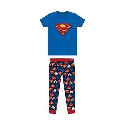 Mens Cartoon Character Superman Pyjama Set