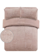 Load image into Gallery viewer, Sienna Teddy Fleece Glitter Duvet Cover Set - Blush
