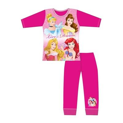 Girls Cartoon Character Disney Princess Long Sleeve Pyjama Set