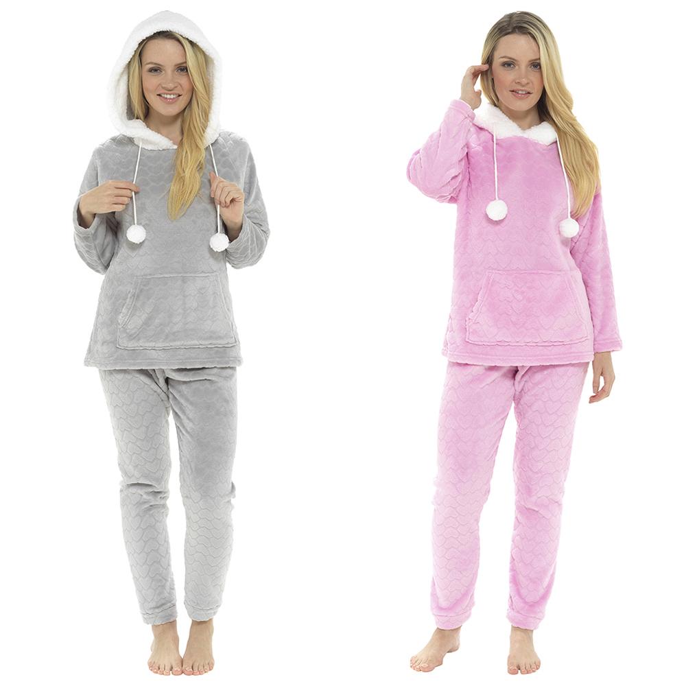 Ladies Soft Touch Fleece Pom Pom Twosie with Front Pocket