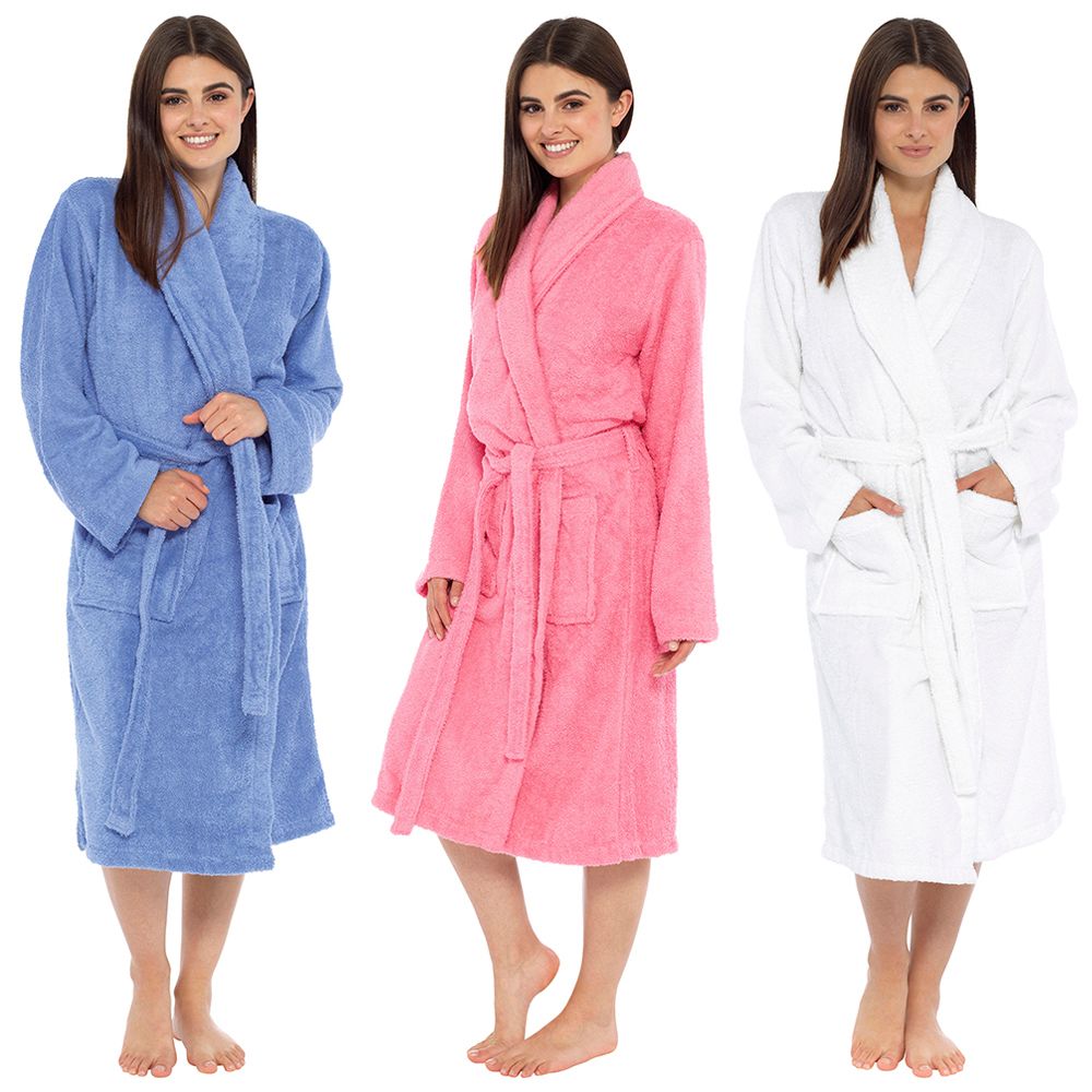 Ladies Towelling Dressing Gown Robe