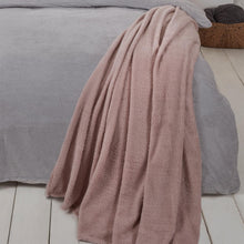 Load image into Gallery viewer, Brentfords Teddy Fleece Blush Pink Throw
