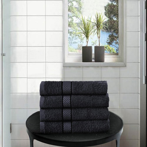 4 Pack Dickens Black Hand Towels