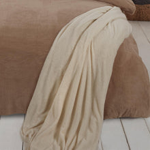 Load image into Gallery viewer, Brentfords Teddy Fleece Cream Throw
