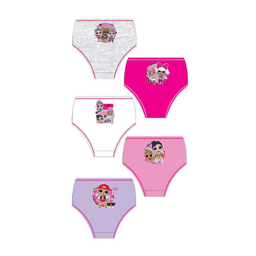 5 Pack Girls L.O.L Surprise Briefs