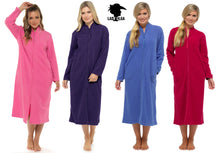 Load image into Gallery viewer, Ladies Amber Fleece Zip Through Gowns by Lady Olga
