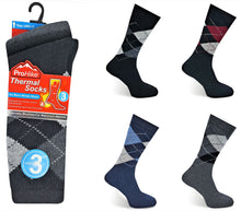 Load image into Gallery viewer, 6 Pairs Men&#39;s Argyle Thermal Socks by Pro Hike
