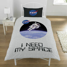 Load image into Gallery viewer, NASA Need My Space Single Duvet Set
