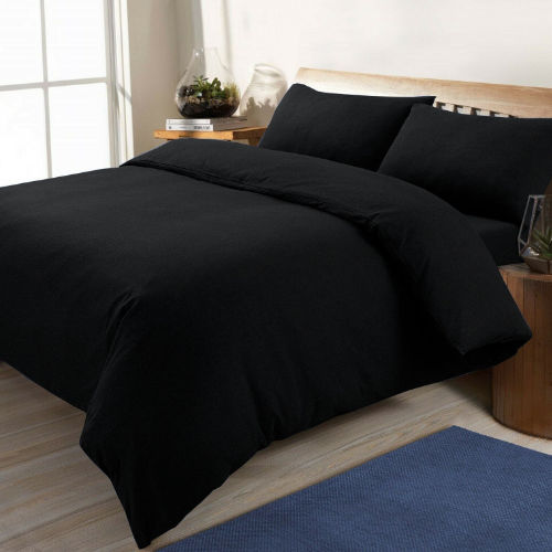 Supersoft Jersey Duvet Set Black