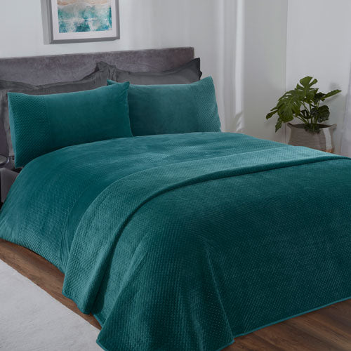 Velour Pinsonic Emerald Throw 260 X 240