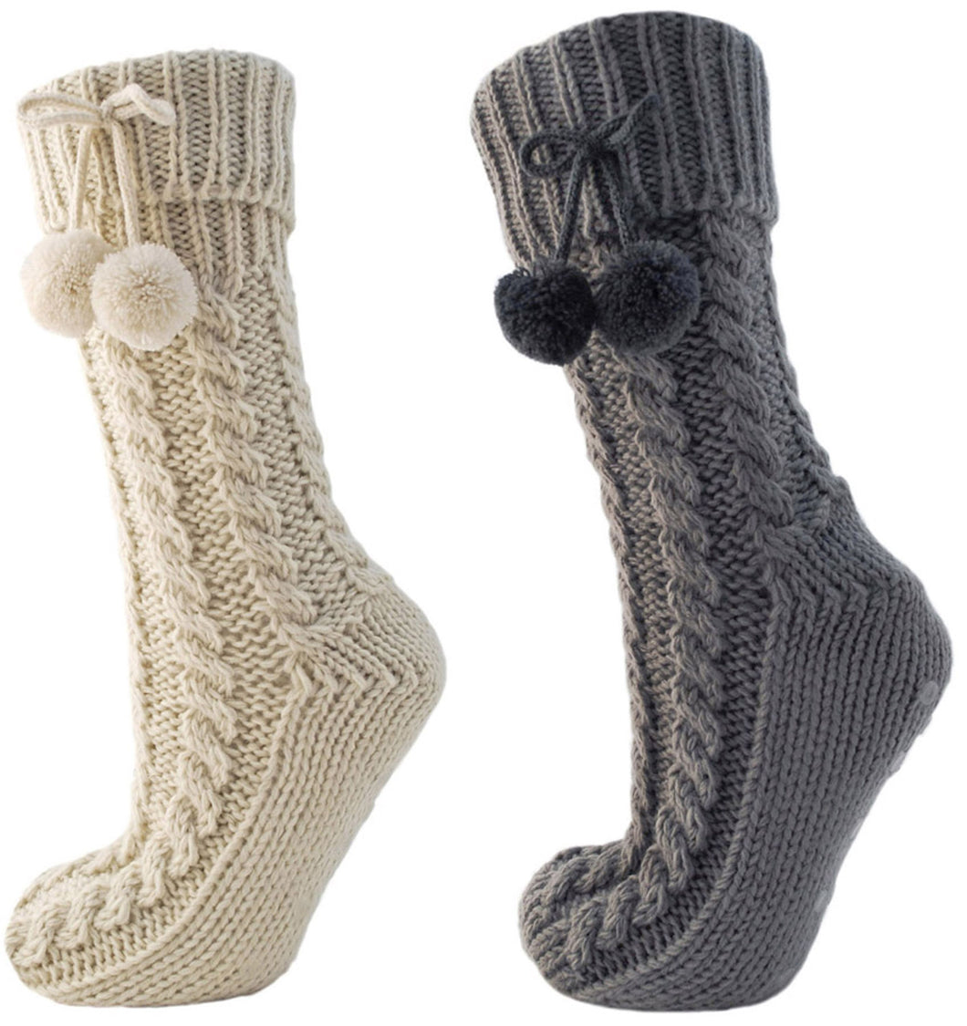 Ladies Knitted  Lounge Socks