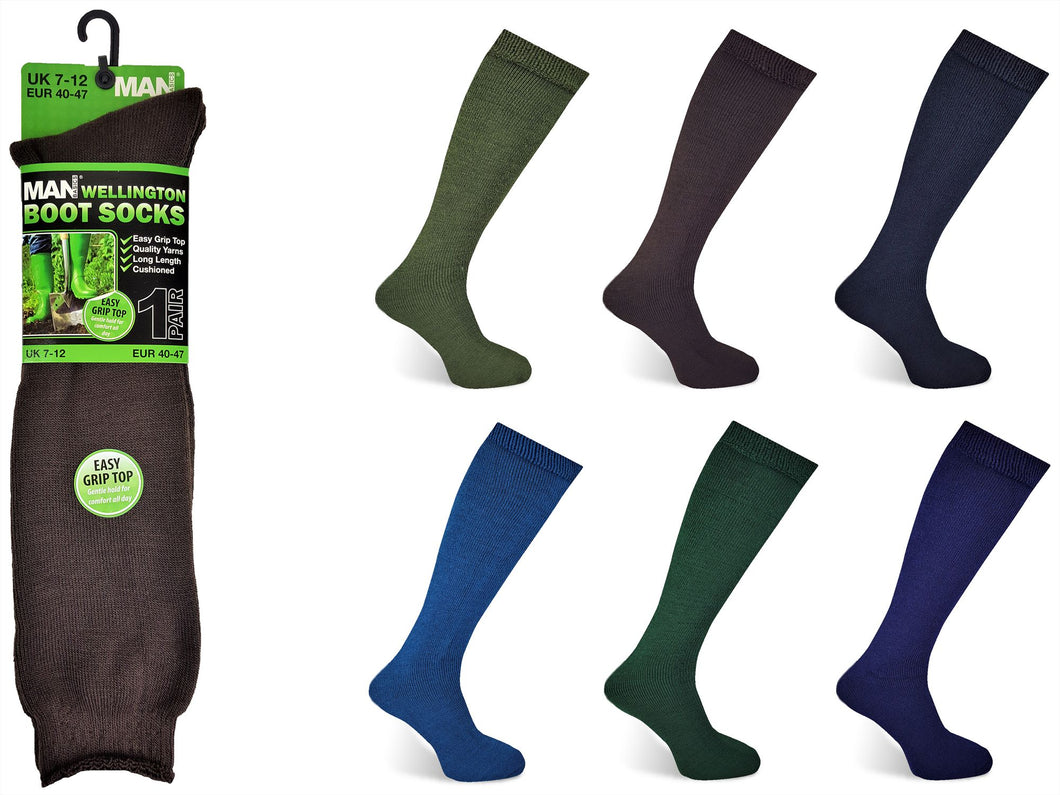 2 Pack Men's Wellington Boot Socks