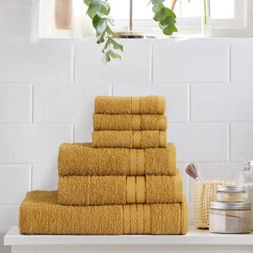 6 Piece Luxury Mustard Towel Bale Set