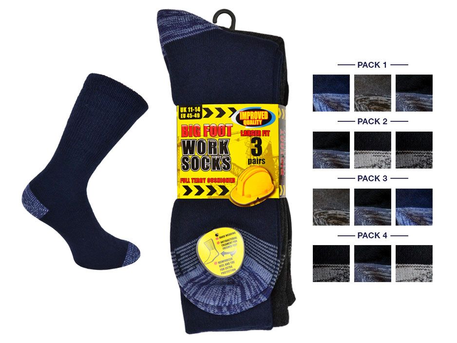 6 Pairs Mens Ultimate Work Socks