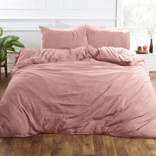 Load image into Gallery viewer, Brentfords Washed Linen Look Duvet Cover Set - Blush
