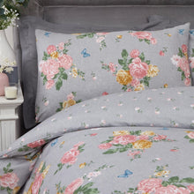 Load image into Gallery viewer, Dreamscene Blushing Rose Grey Duvet Set
