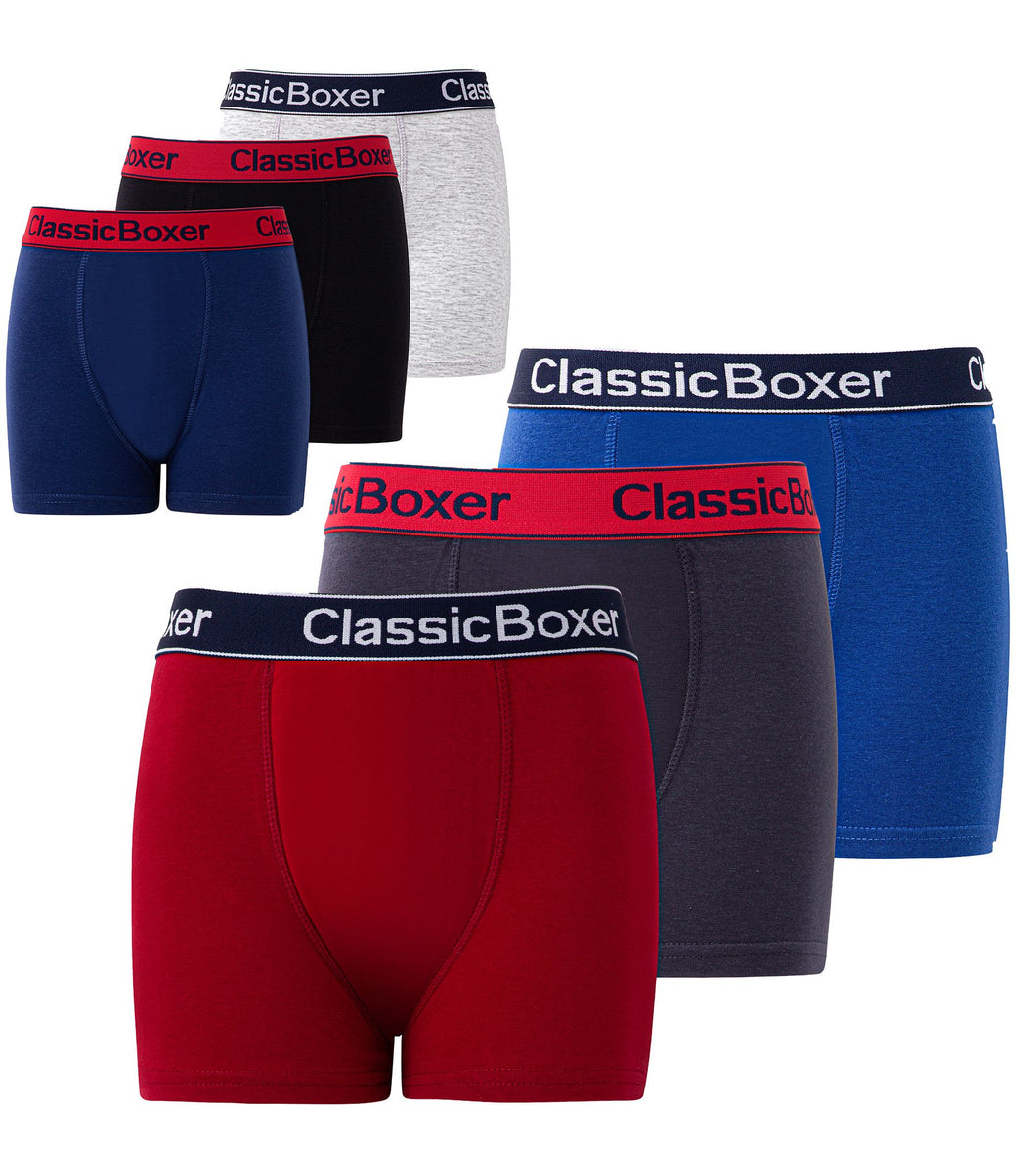 4 Pack Men's Stretch Cotton Boxer Shorts Trunks With Elastane