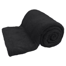 Load image into Gallery viewer, Brentfords Teddy Fleece Black Throw
