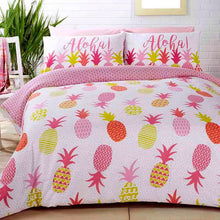 Load image into Gallery viewer, Studio Art Aloha Pineapples Duvet Set Reversible
