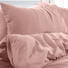 Load image into Gallery viewer, Brentfords Washed Linen Look Duvet Cover Set - Blush
