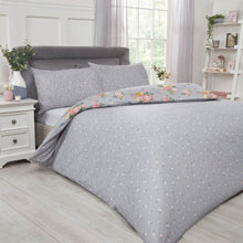 Load image into Gallery viewer, Dreamscene Blushing Rose Grey Duvet Set
