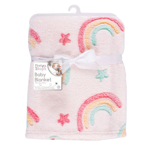 First Steps Baby Rainbow Stars Blanket