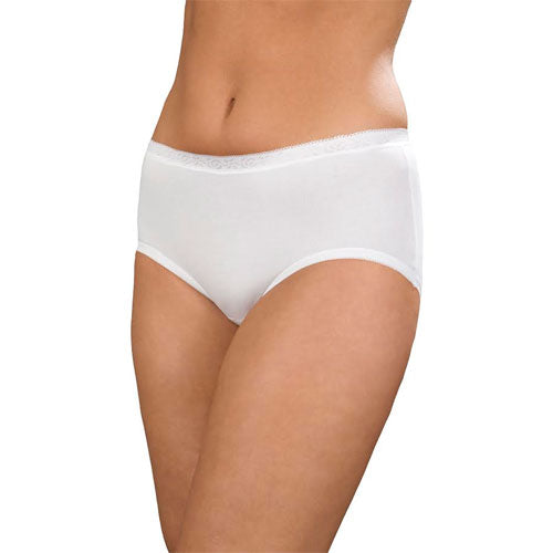 3 Pack Ladies Comfort Midi Briefs White