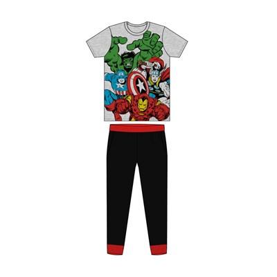 Mens Cartoon Character Marvel Comics Pyjama Set