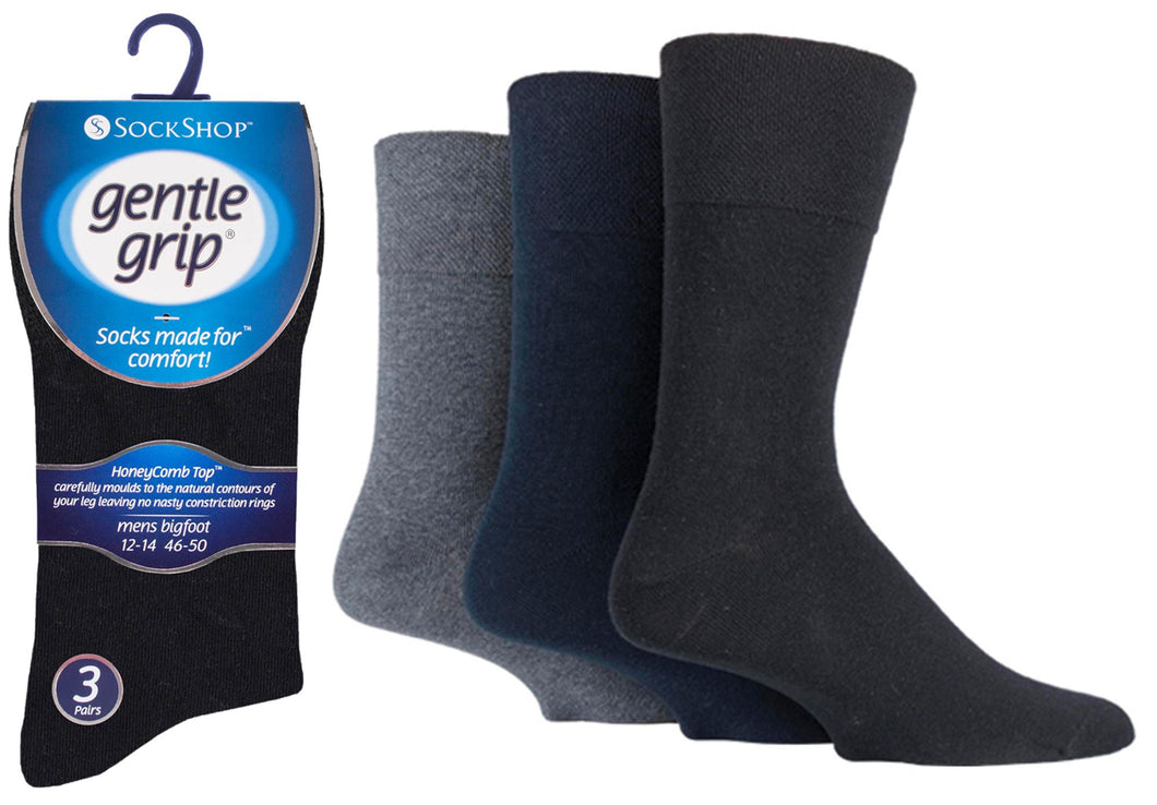 Mens Big Foot Gentle Grip Socks by Sock Shop