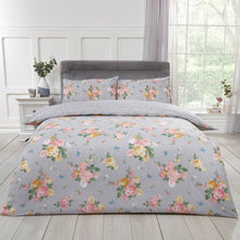 Load image into Gallery viewer, Dreamscene Blushing Rose Grey Duvet Set
