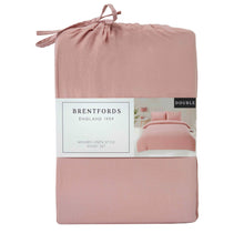 Load image into Gallery viewer, Brentfords Washed Linen Look Duvet Cover Set - Blush
