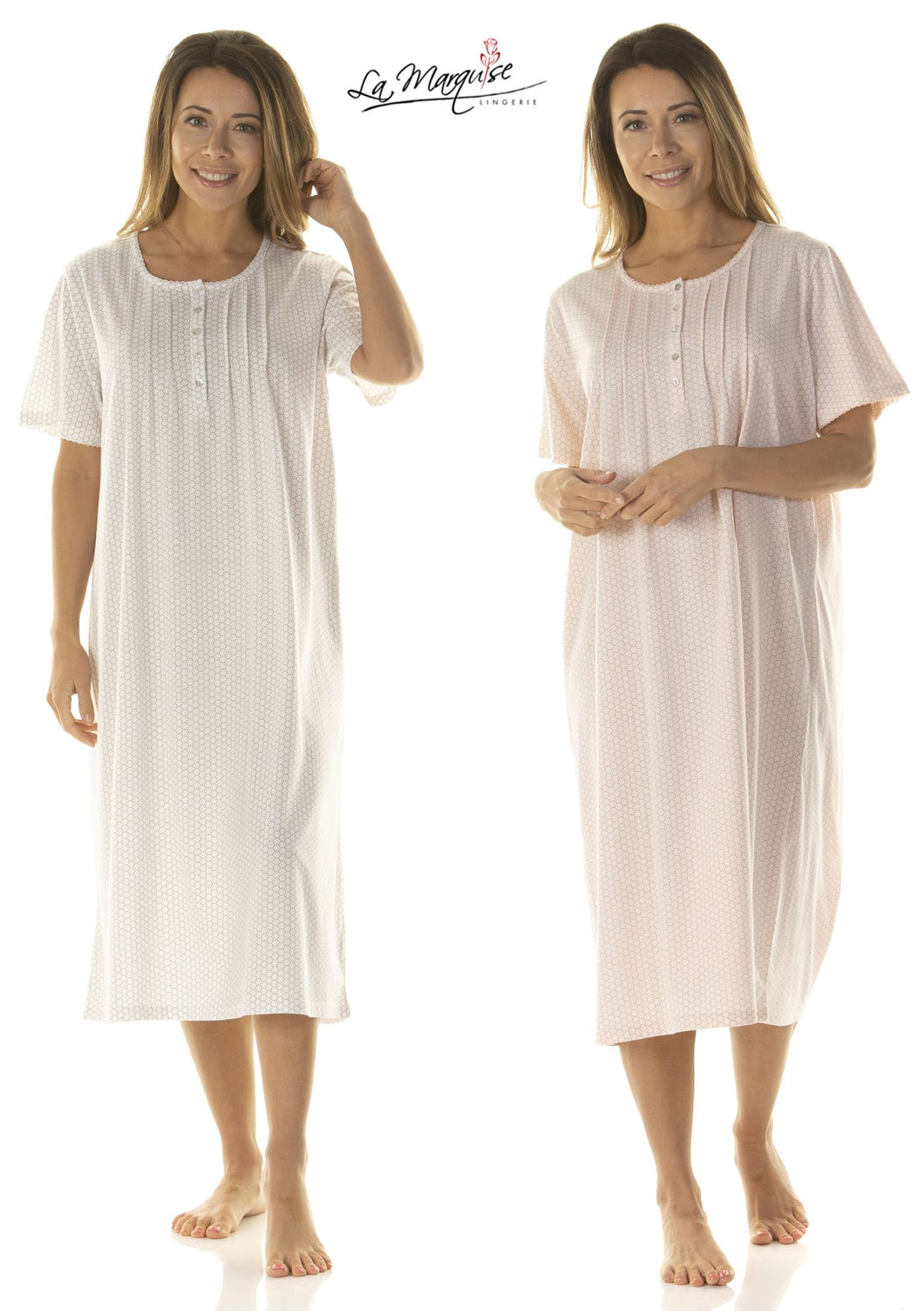 La Marquise Honeycomb Short Sleeves Nightdress