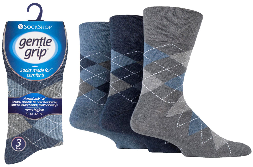 Mens Big Foot Gentle Grip Socks by Sock Shop