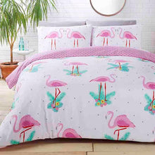 Load image into Gallery viewer, Studio Art Flamingo Duvet Set Reversible
