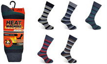 Load image into Gallery viewer, 2 Pairs Men&#39;s Striped Heat Machine Socks Brushed Thermal
