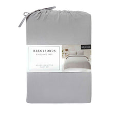 Load image into Gallery viewer, Brentfords Washed Linen Look Duvet Cover Set - Grey
