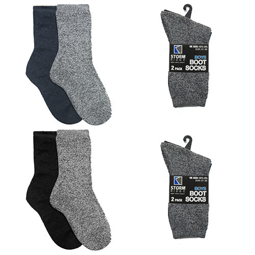 2 Pack Boys Boot Socks