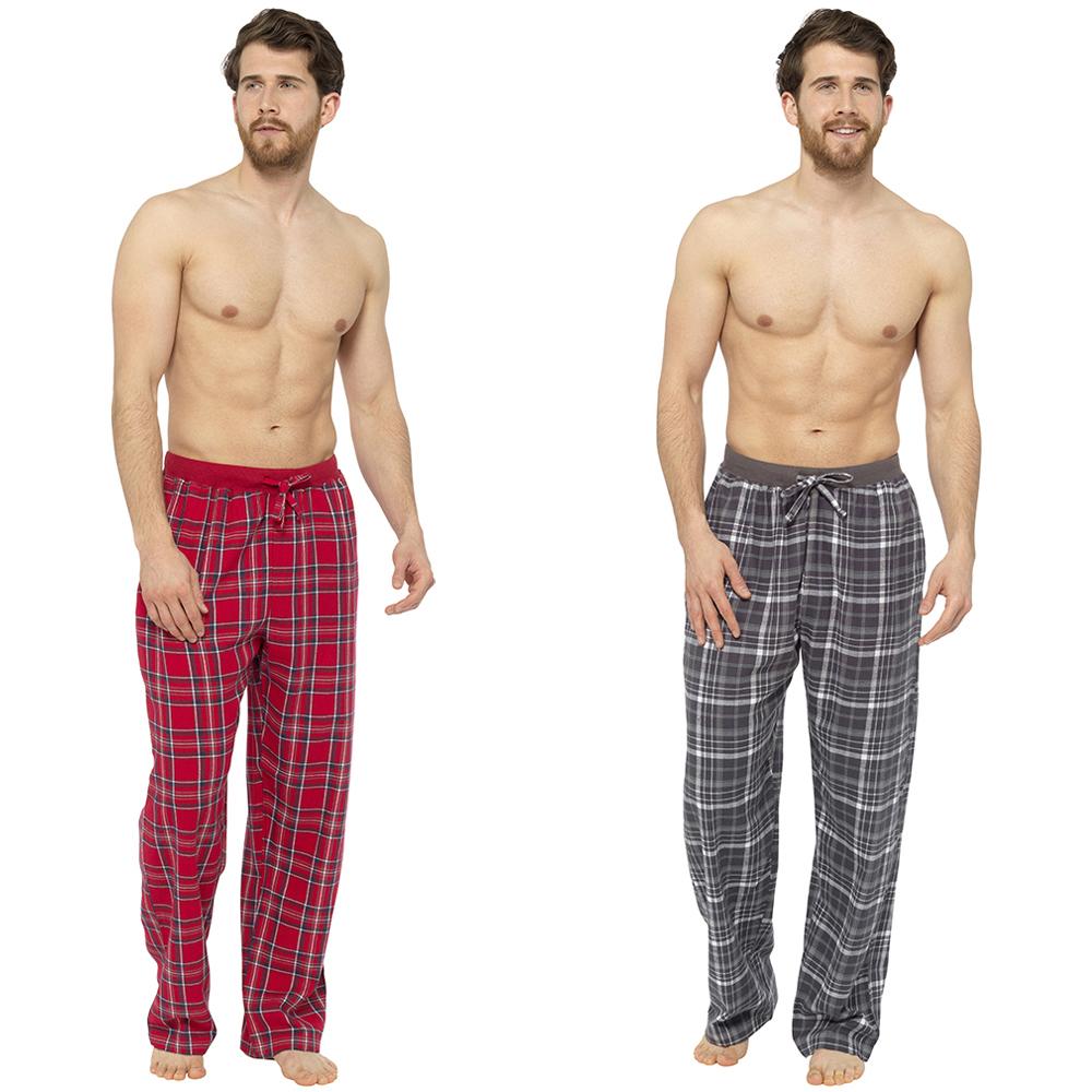 Mens Cotton Single Pack Checked Lonuge Pants